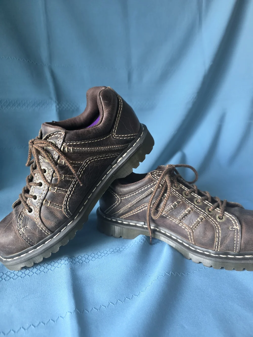 Dr. Martens Vintage Keith Chunky Leather Shoes Brown Casual Oxfords Men 10 Wm 11